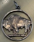 Undated United States Buffalo Nickel 5 Cents Coin Cutout Made Into A Pendant