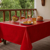 Wachstuch 130 X 220 Cm Mit Linien Abwaschbar Mit Saum Polyester Gartentischdecke