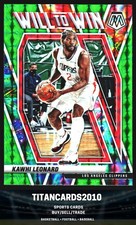 Kawhi Leonard 2020-21 Panini Mosaic Green Will To win Los Angeles Clippers #3