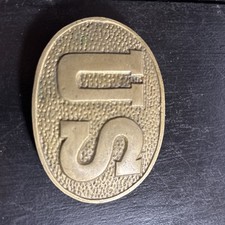 Vintage Brass U S Civil War Union Replica Oval Design Belt Buckle