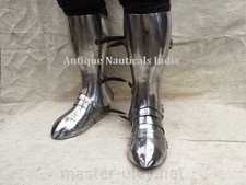 Medieval Pair Of Leg Greaves Knight Armor Larp Armor Leg Protection With Shoes