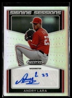 2022 PRIZM DRAFT SILVER SIGNING SESSIONS AUTO ANDRY LARA NATIONALS