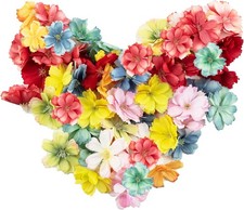 Cherry Blossom Petals Flowers Heads 50 PCS Artificial Fake Silk Craft Peony