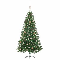 Weihnachtsbaum KüNstlich 180 Cm GrüN Mit Beleuchtung Und Kugeln
