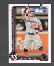 2025 Topps Series 1 Andrés Chapparo Rookie RC Washington Nationals #167