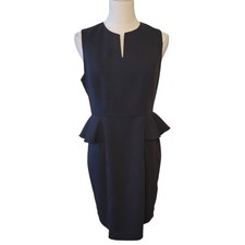 MM Couture Black Sleeveless Peplum Sheath Dress Size Medium