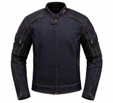 Neu Premium Herren Motorradjacke Sommer Denim...