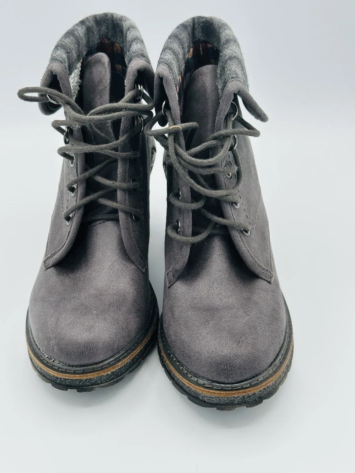 Botas Mujer White Mountain Talla 7 M Paddock Carbón Gamuza Tela JayJay 189323 Foto 3 de 4