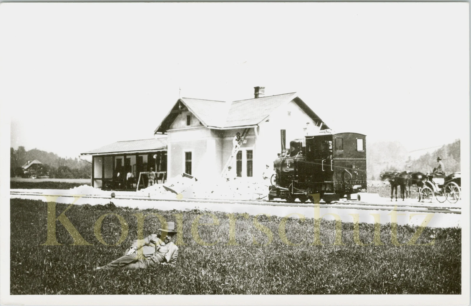 Foto - Salzkammergut-Lokalbahn SKGLB 1 im Jahre 1890 - Bild 1 von 1