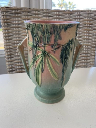 Roseville Moss Vase c. 1930s Beautiful Colors!  777-7