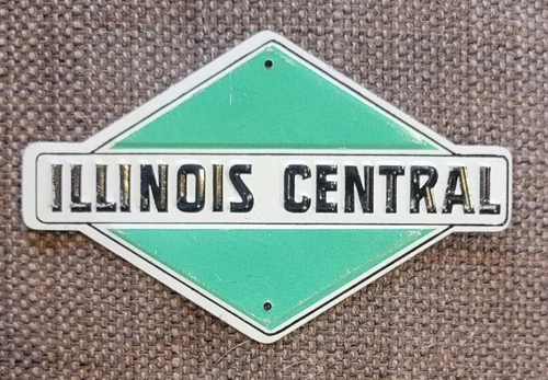 Vintage 1950’s Post Cereal Premium “Illinois Central” Railroad Tin Sign