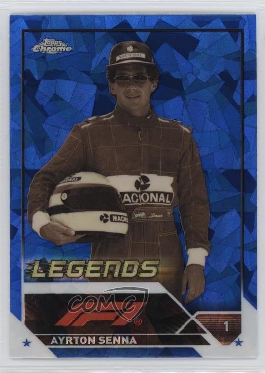 2023 Topps Chrome Sapphire Formula 1 F1 Legends Ayrton Senna #198 HOF 15wb
