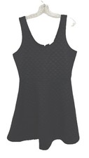 Express Black Quilted Mini Tank Dress Medium Sleeveless Goth Whimsigoth