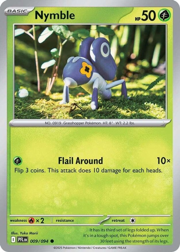 Pokemon Nymble (9/130) Phantasmal Flames NM REVERSE HOLO