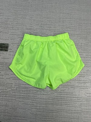 Nike Tempo Running Shorts Womens Small Green Dri Fit Brief Liner Swoosh Logo
