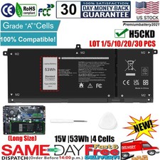   LOT H5CKD Battery For Dell Inspiron 5300 5401 5501 5508 Latitude 3410 3510 53Wh