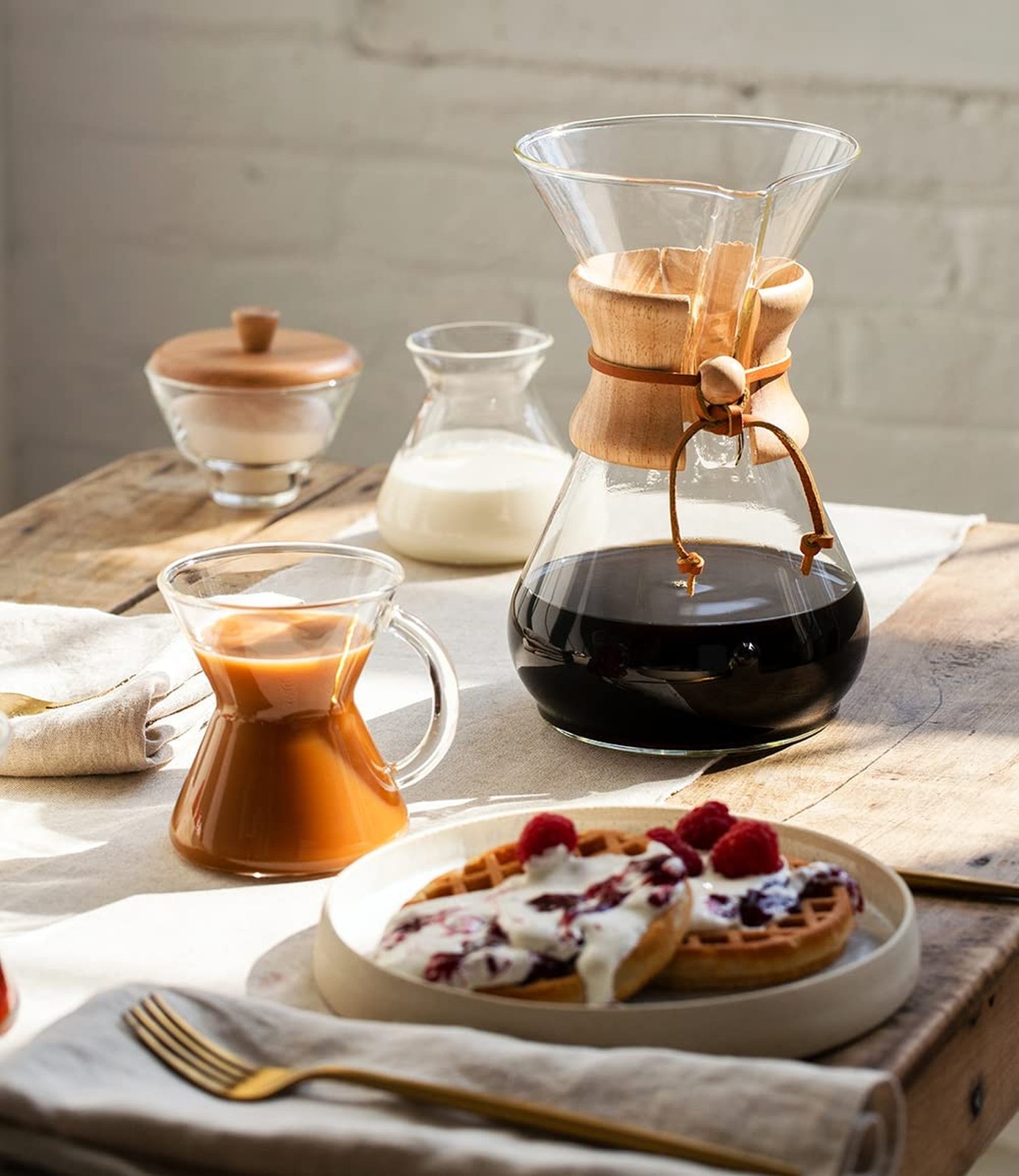 Chemex Pour-Over Glass Coffeemaker - Classic Series - 10-Cup - Exclusive Pack...