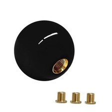 Round Ball Shift Knob Marble Style Resin Gear Shift Stick Head With Pure Black