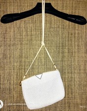 White Vintage Metal Mesh Purse