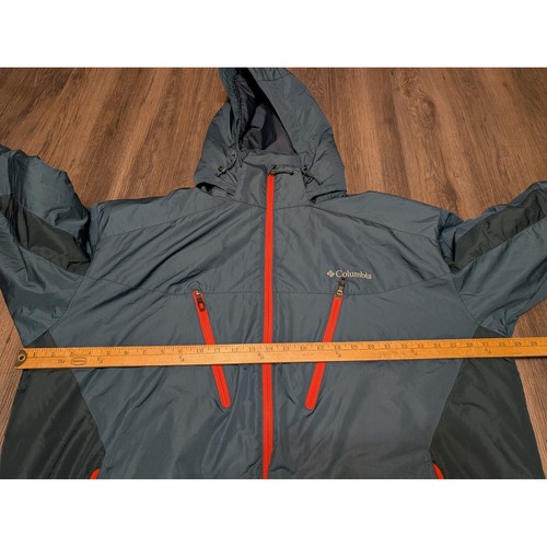 Columbia Men's Antimony Jacket Gray Orange Small Hooded Ski Snowboard Hiking XXL - Picture 3 of 4
