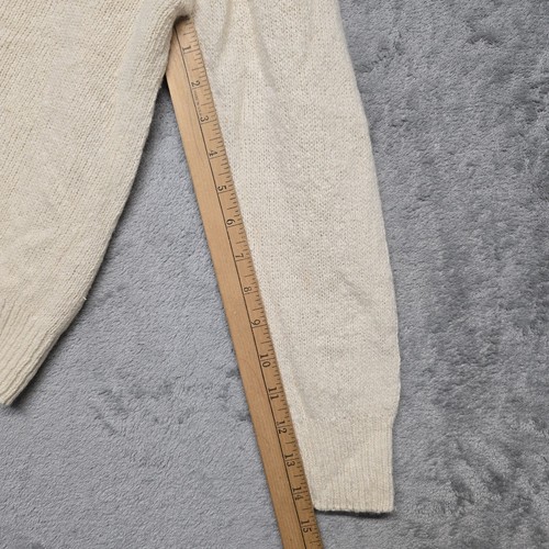 Vintage De Rotchild Sweater Girls L XL Cream Silk Angora Lambswool Blend *Shrunk - Picture 8 of 13