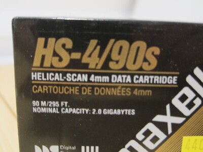 その他 HS-4/90S(D) DATA CARTRIDGE 90M/2G DDS1 Maxell HS-4/90s DAT DDS-1 Data Cartridge 2GB Nominal Storage