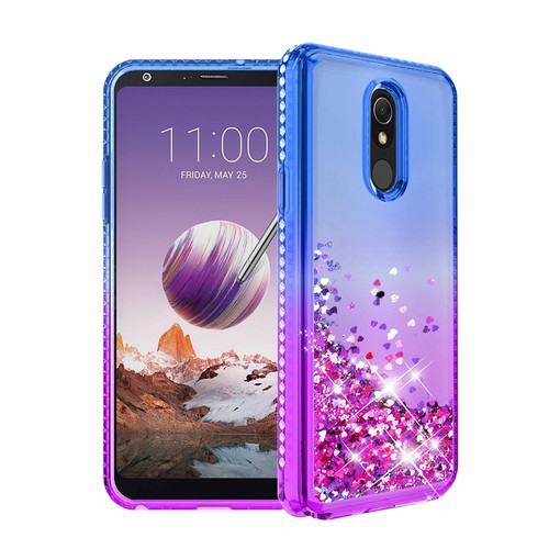 For LG Stylo 5/5 Plus Liquid Dynamic Glitter Bling Cover Case + Screen Protector - Picture 25 of 35