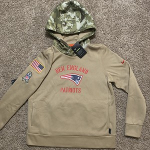 Nwt Womens Nike New England Patriots Salute To Service Hoodie Tan Camo Sz Large Ebay