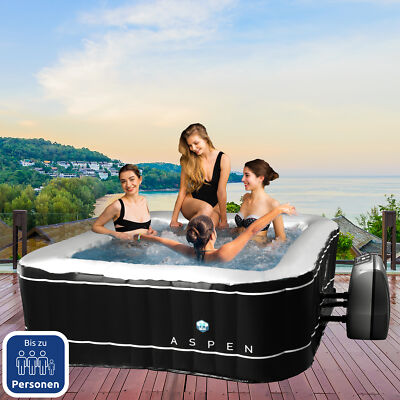 SPA ASPEN Whirlpool Outdoor Wellness für 4 Personen aufblasbarer Pool Becken