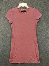 By Corpus LA CA Womens Small T Shirt Dress Red White Striped Short Sleeve Dress
