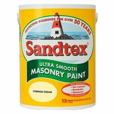 Image of Sandtex Ultra Smooth Masonry Paint 5L Cornish Cream