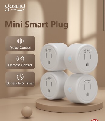 Gosund Wifi Smart Plug Works With Alexa/Google #3063-3068 Pack