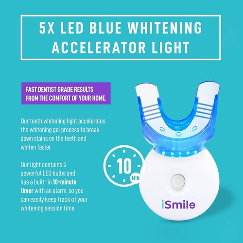 Ismile Teeth Whitening Kit - LED Light, 35% Carbamide Peroxide, (3) 3Ml Gel Syri - Picture 3 of 11