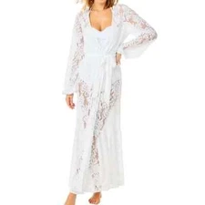 Lilly Pulitzer Dress Adela Maxi Coverup Resort White Paradise Found Lace Size XL