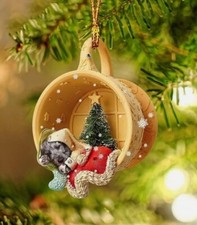 Irish Wolfhound Dog Sleeping Tiny Cup Ornament, Dog Christmas Ornament Gift