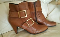 Russell & Bromley Buckle Ankle Boots Brown 100% Leather Size Uk 7/eu40 Excell Russell & Bromley Buckle Ankle Boots Brown 100% Leather Size Uk 7/eu40 Excell