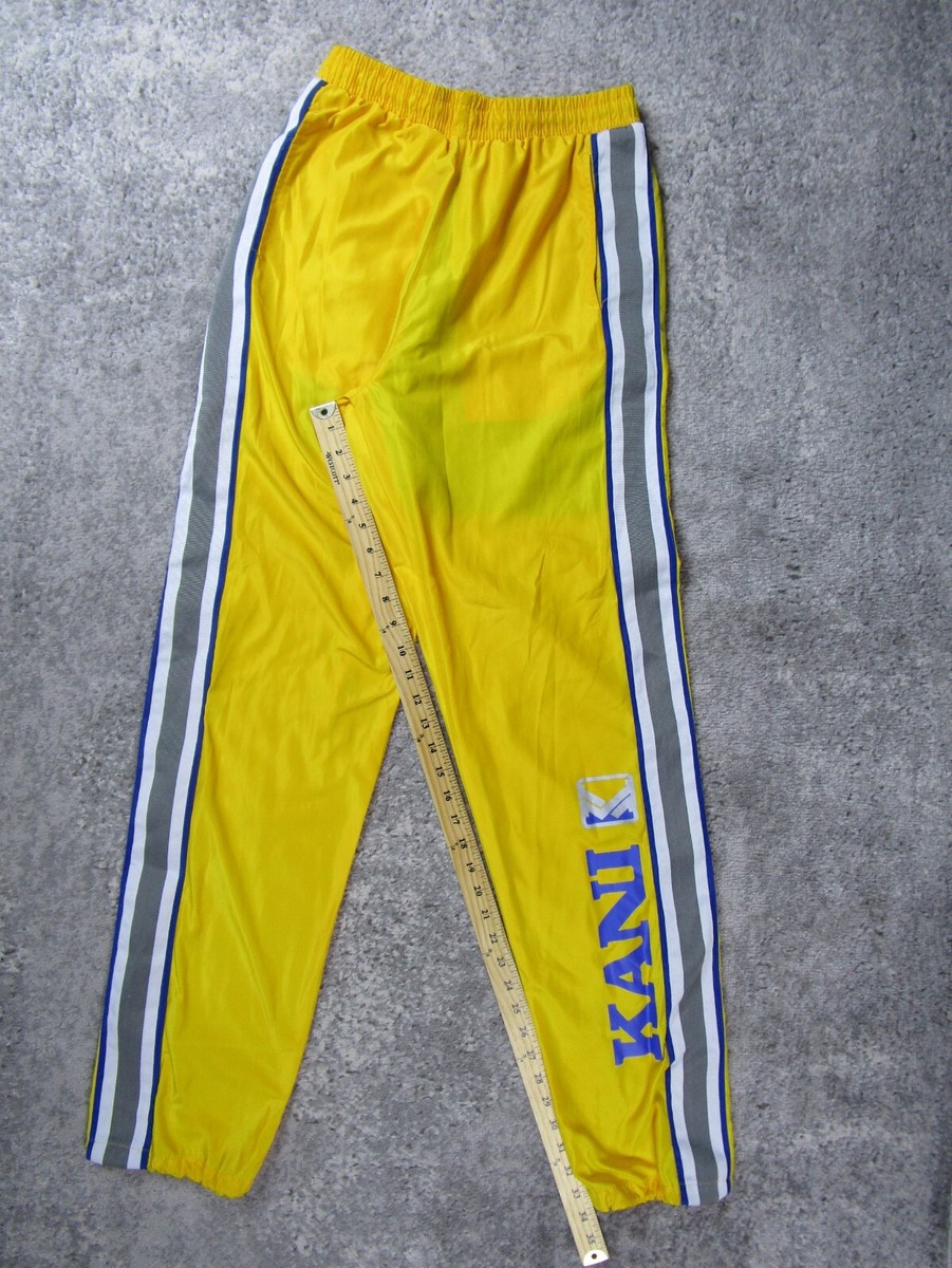 Karl Kani KKJ23 Pants Mens XS Sweat Yellow Activewear Sport HipHop