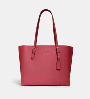 Coach Mollie Gold/Strawberry Haze Double Face Leather Tote (1671) - NWT 