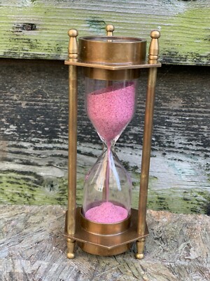 Sablier Nautique En Laiton 6 Minutes - Ancien Style Maritime - NEUF Fabrication Artisanale Inde