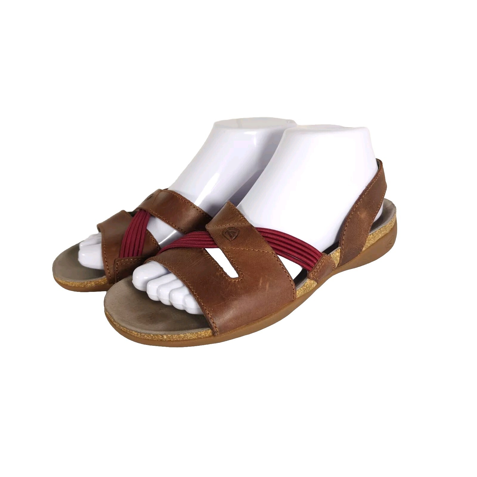 Sandali Keen donna Dauntless US7 marroni in pelle con cinturino