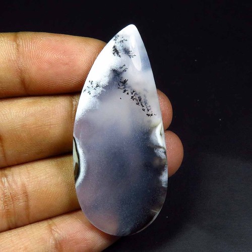 White Dendrite Opal Cabochon 37-90 Cts Mix Shape Natural Dendrite Gemstone DP-B - Picture 24 of 44