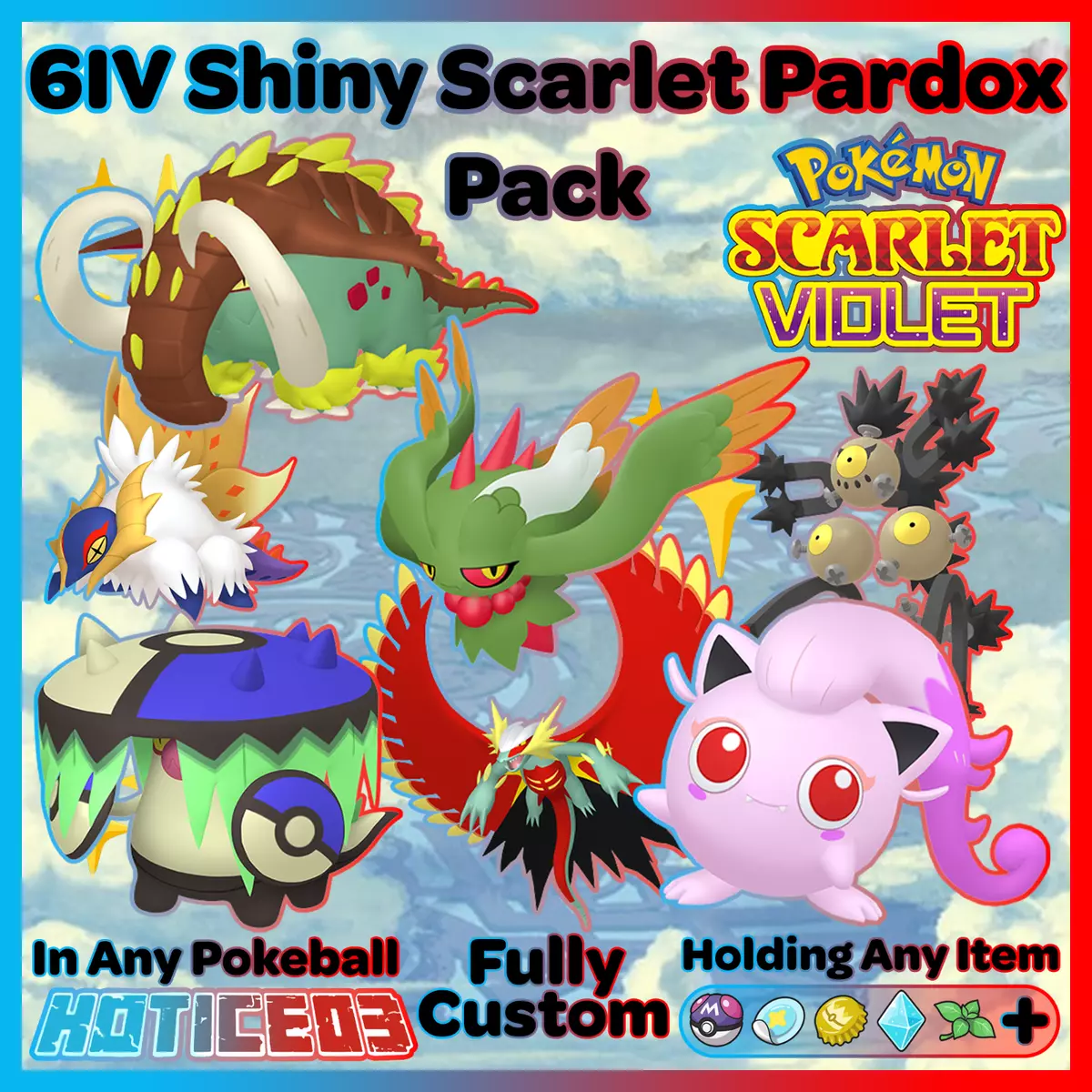 Pokemon Scarlet & Violet / Shiny Paradox Slither Wing / 6IV / 