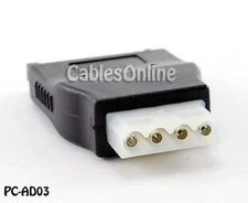 SATA 15-Pin Male to Molex 4-Pin Female Adapter, PC-AD03