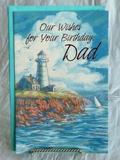 Vintage Carlton Cards "Our Wishes For Your Birthday, Dad..." Greeting Card