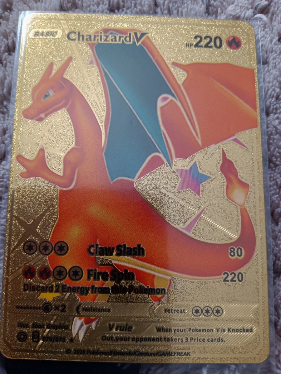 ポケモンカード Charizard V 220HP Charizard V HP 220 Gold Foil Pokemon Card 079/073 (Champions