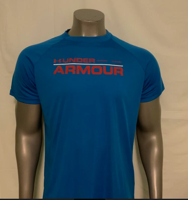 Under Armour Men's Loose UA Tech™ 2.0 Wordmark Blue Short Sleeve New!!!