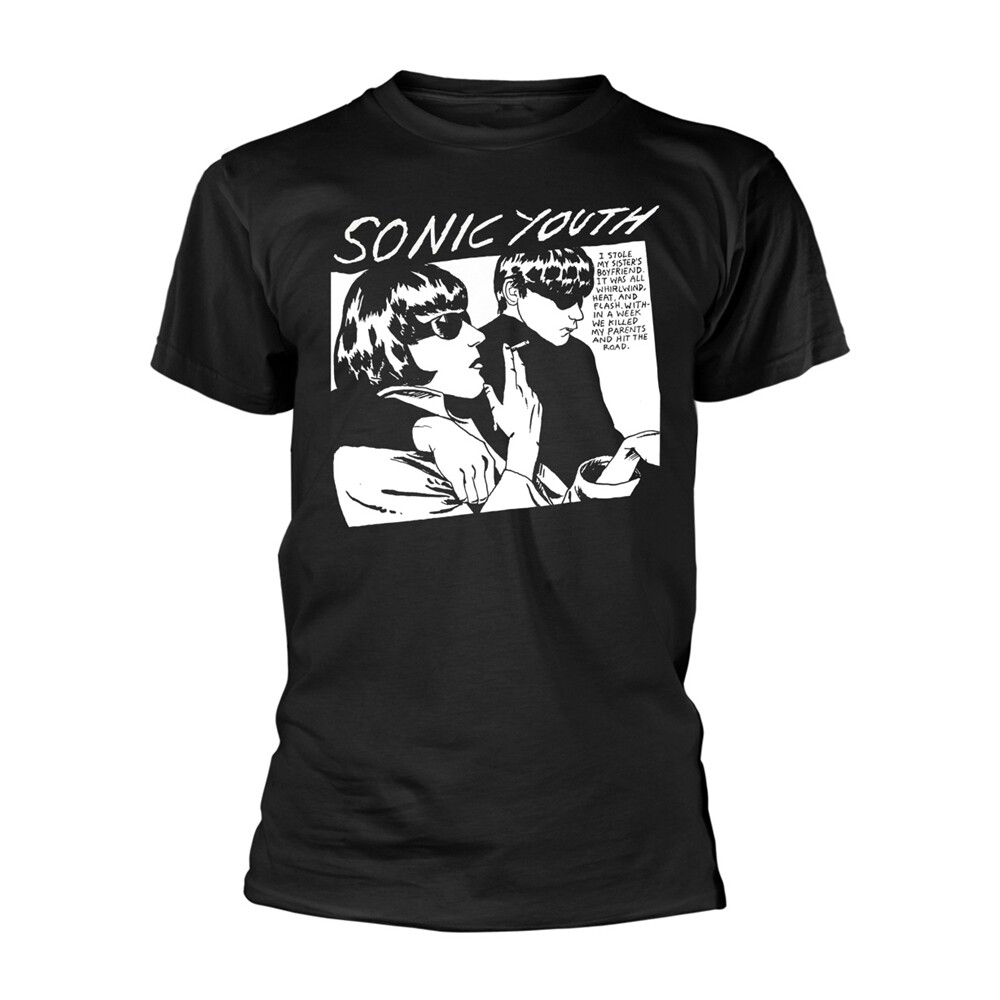 Sonic Youth Goo Album Cover Uomo T-Shirt Nero M 100% Cotone Regular