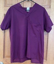 Scrubs  Beyond Unisex Scrub Top Medium Burgundy / Maroon