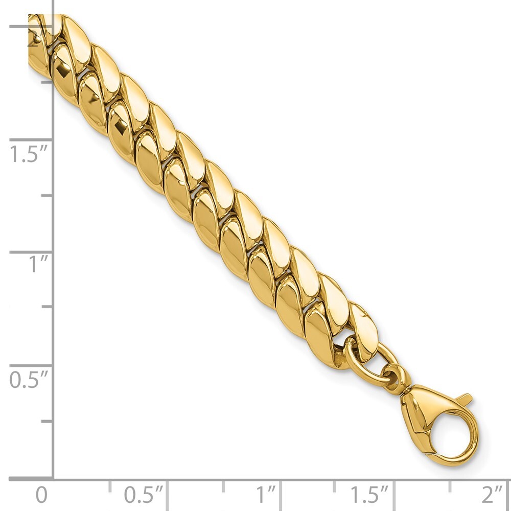 14k Yellow Gold Polished Link 7.5in Bracelet 6.44g Gift for