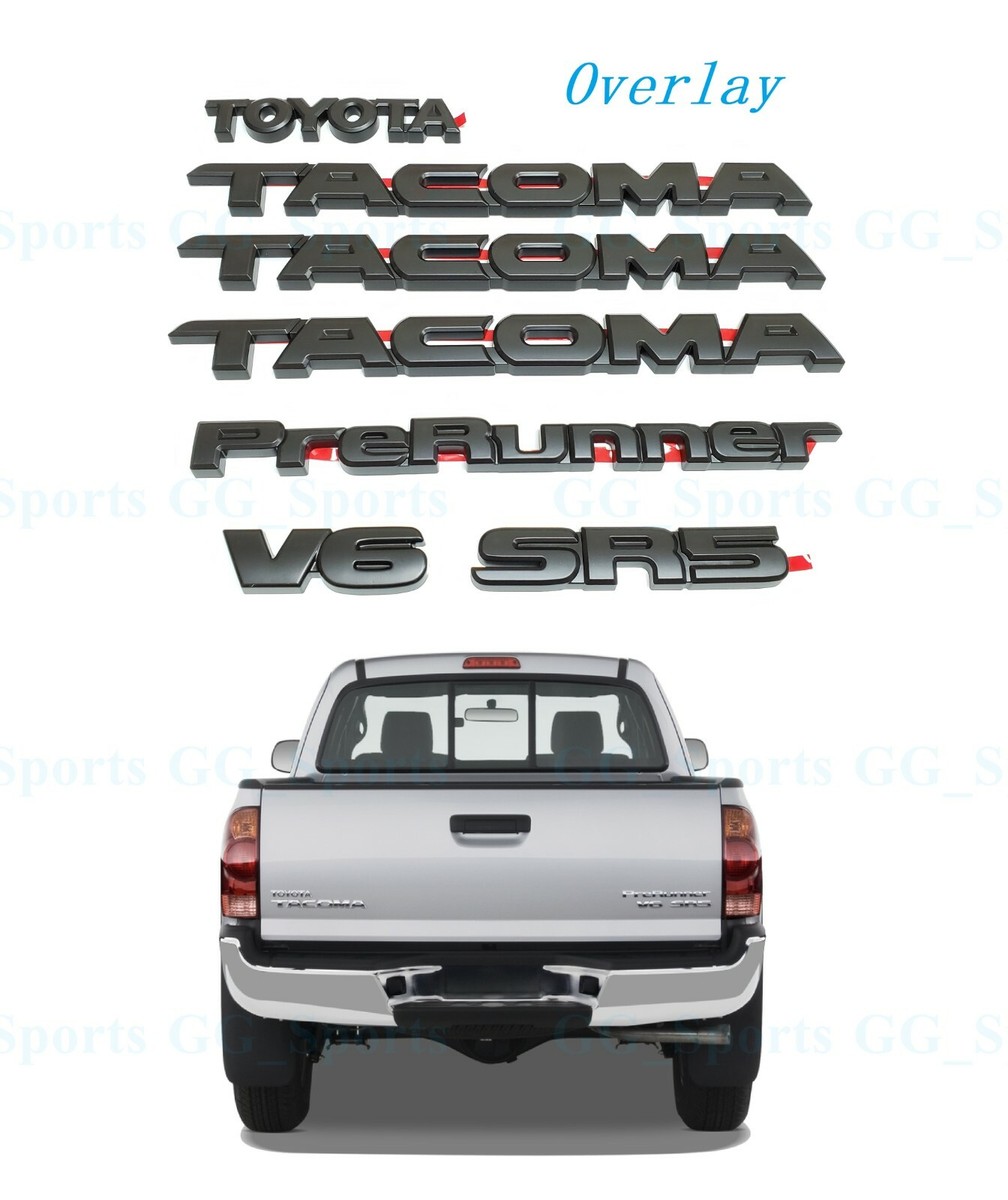OVERLAY BLACKOUT Tacoma EMBLEMKIT FOR 2016 -2024 Tacoma 4X4 SR5 TRD limited | UK